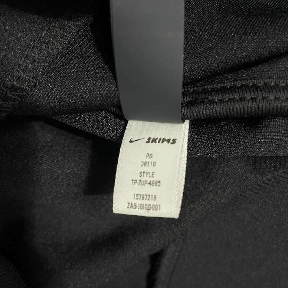 NikeSkims Matte Tricot Oversized Track Jacket Full Zip, Obsidian Black Size S - Picture 16 of 16